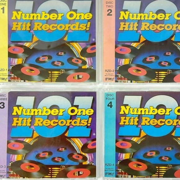 Media 11 Number One Hit Records 4 Cd Set 50s70s Rock Pop Classics 101